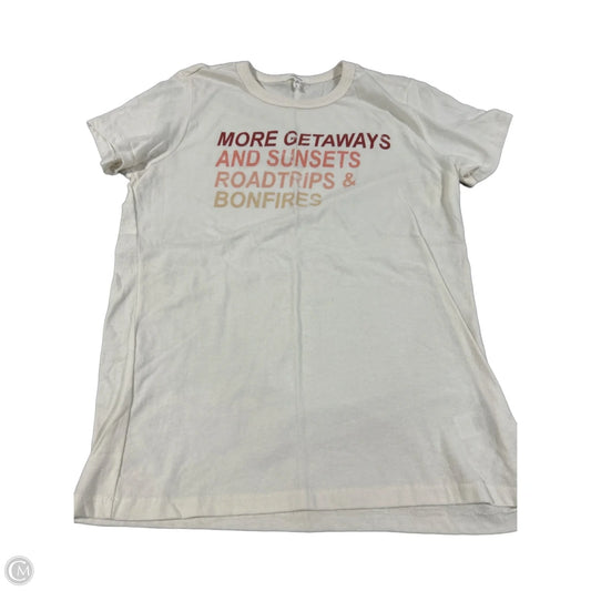 Top Short Sleeve By Maurices In Cream, Size: S