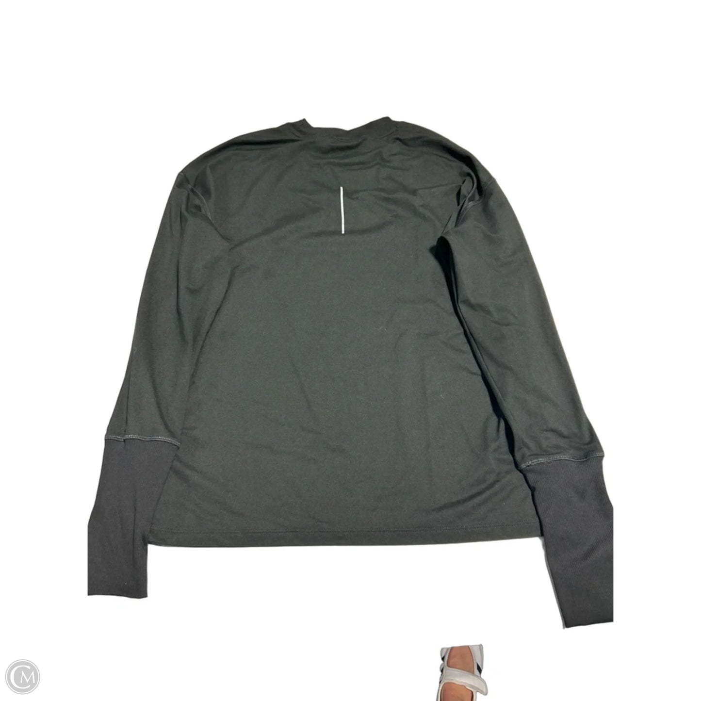 Athletic Top Long Sleeve Crewneck By Nike In Black, Size: M