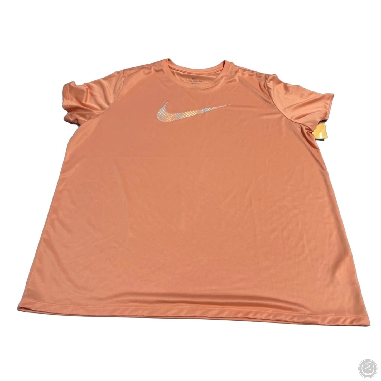 Athletic Top Short Sleeve By Nike In Orange, Size: Xxl