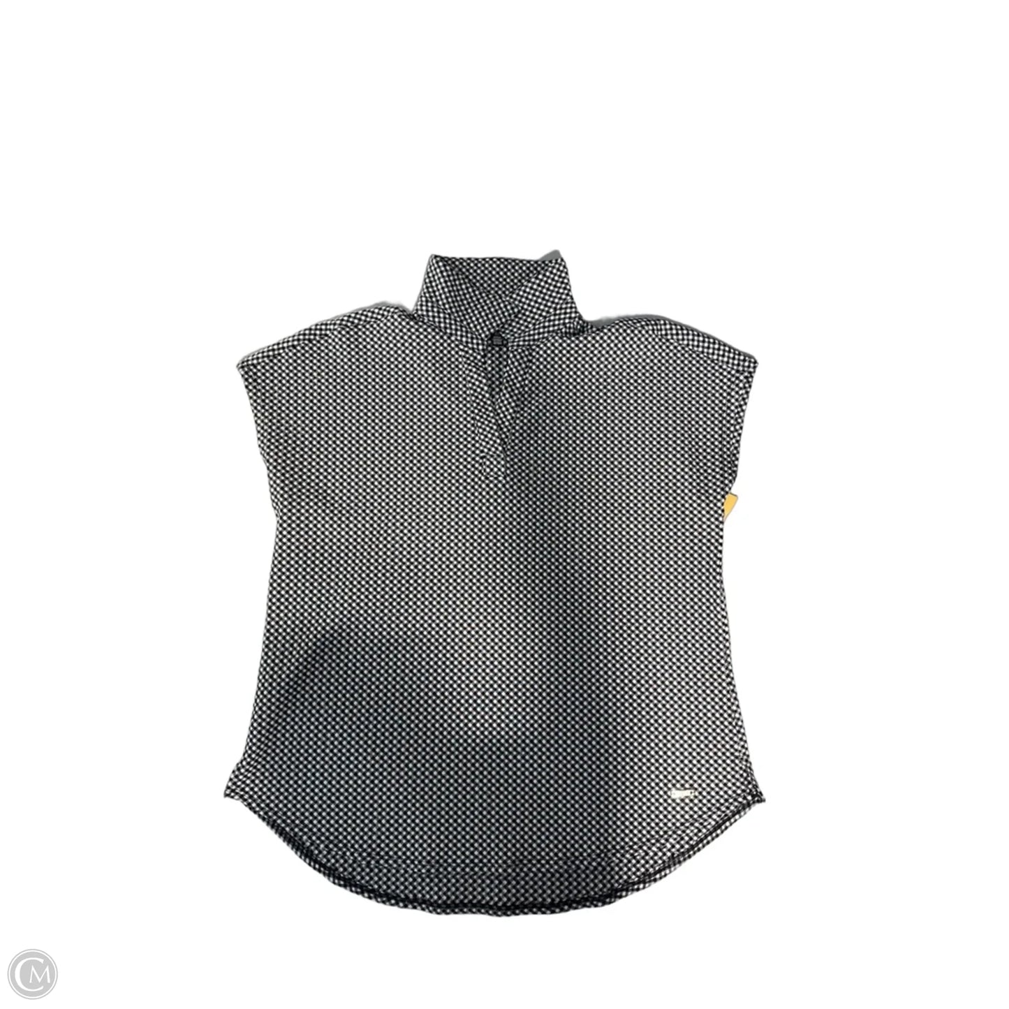 Top Short Sleeve By Jones New York In Black & White, Size: L