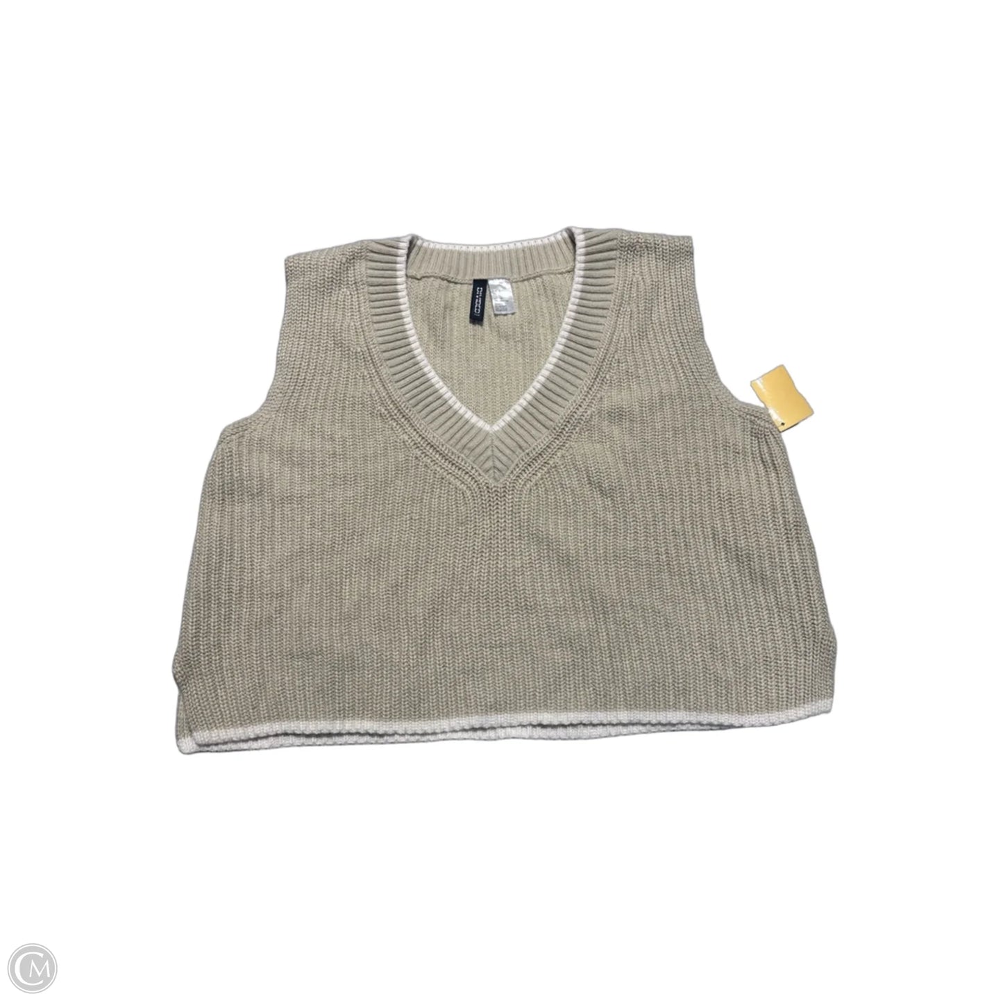 Vest Sweater By Divided In Tan, Size: Xl