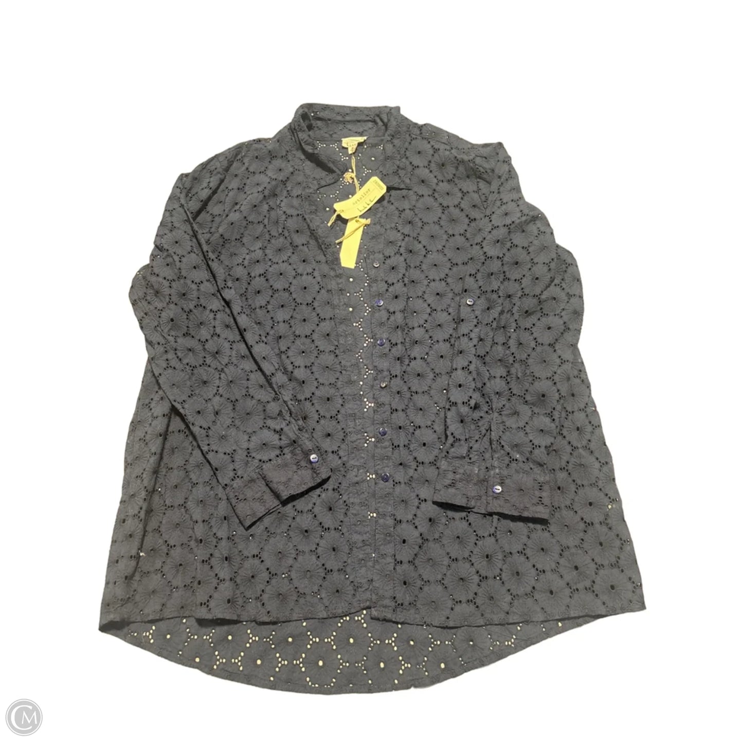Top Long Sleeve By Nicole By Nicole Miller In Navy, Size: 2x