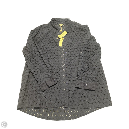 Top Long Sleeve By Nicole By Nicole Miller In Navy, Size: 2x