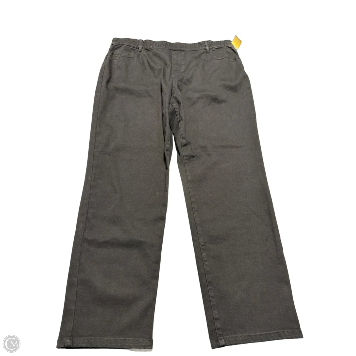 Jeans Straight By Tribal In Black Denim, Size: 20