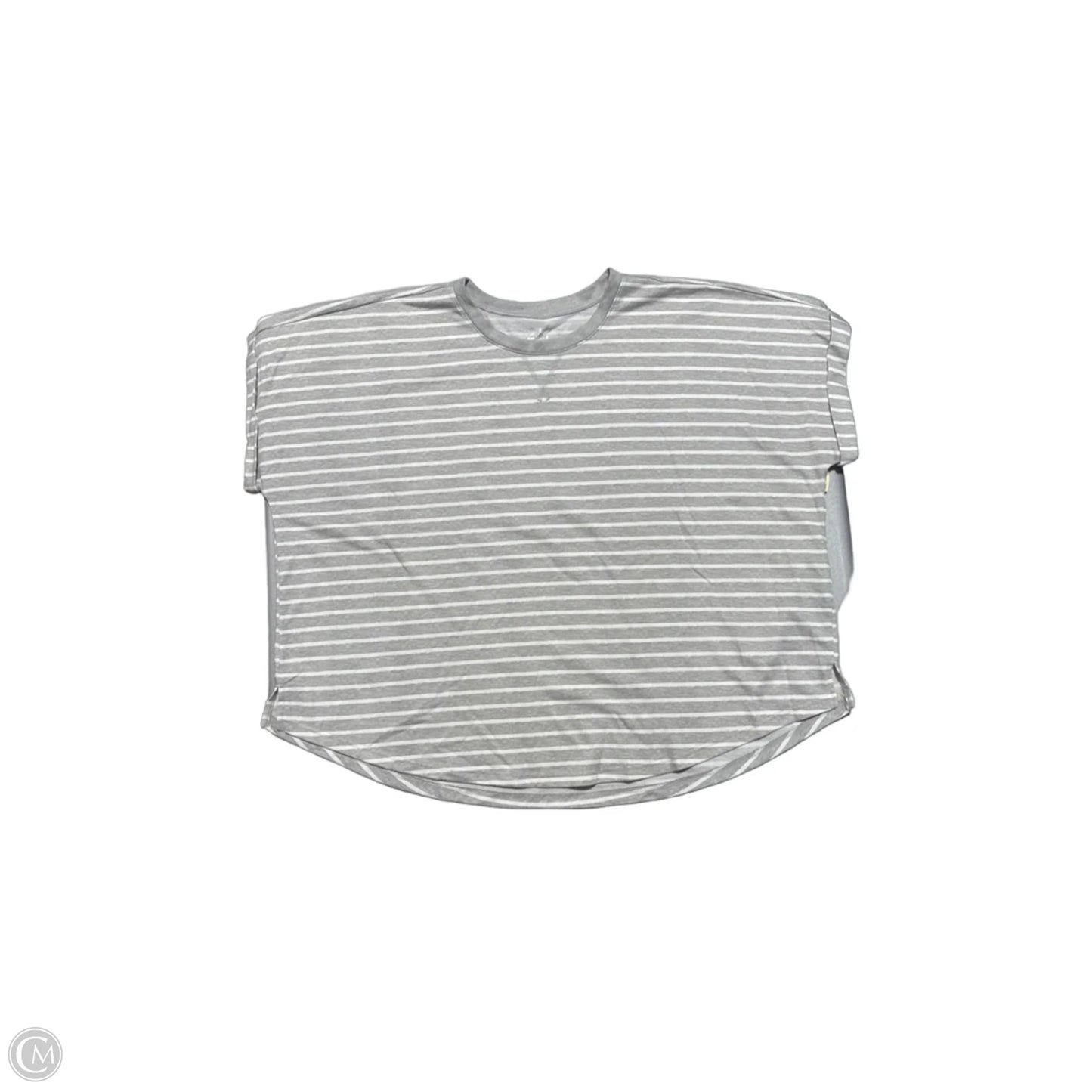 Top Short Sleeve By Cme In Grey & White, Size: 2x