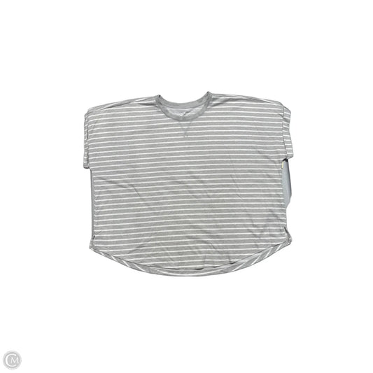 Top Short Sleeve By Cme In Grey & White, Size: 2x
