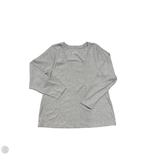 Top Long Sleeve By Ava & Viv In Grey, Size: 1x