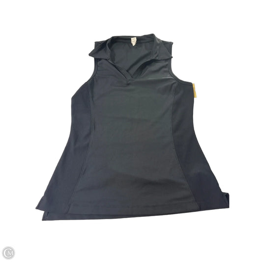 Athletic Top Long Sleeve Collar By Marika In Black, Size: S