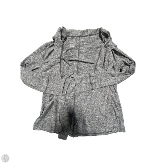Athletic Top Long Sleeve Collar By Nike In Grey, Size: Xxl