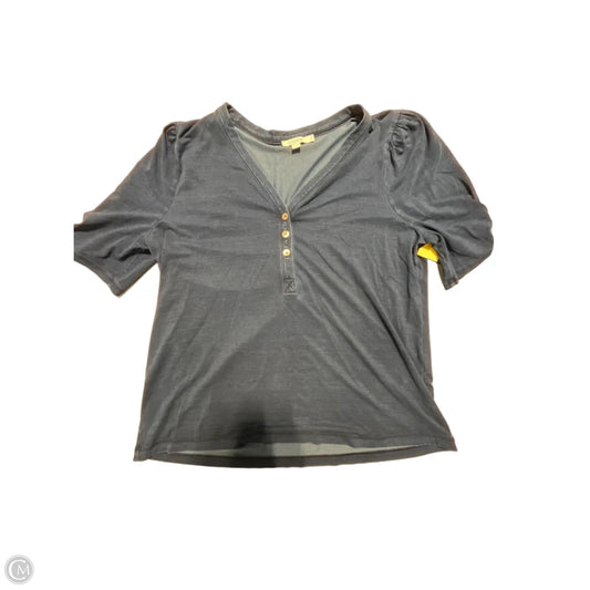 Top Short Sleeve By Chicos In Navy, Size: L