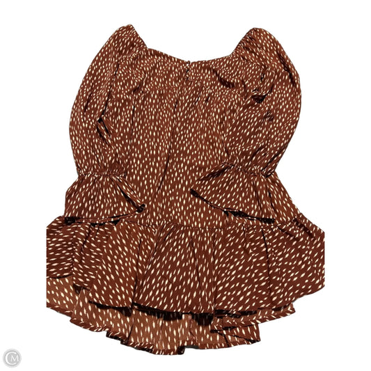 Dress Casual Short By New In In Brown & White, Size: L