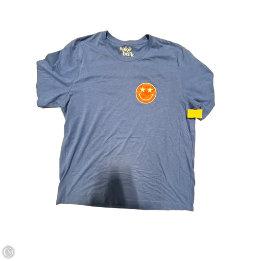 Top Short Sleeve By Cme In Blue, Size: L