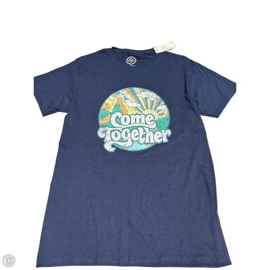 Top Short Sleeve By Cme In Navy, Size: S