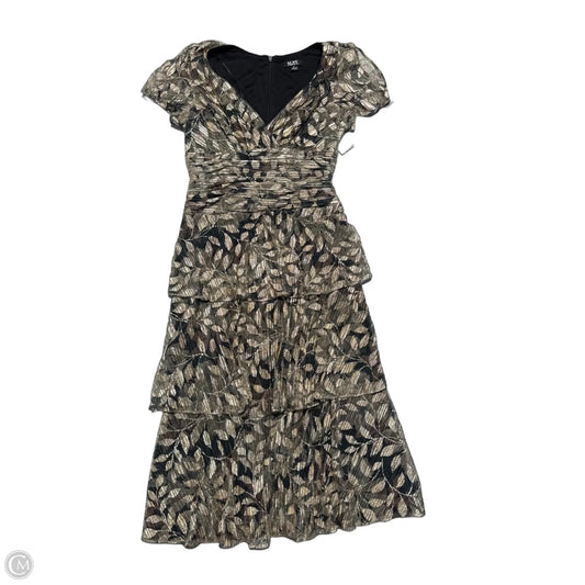 Dress Casual Midi By Sl Fashions In Gold & Green, Size: M