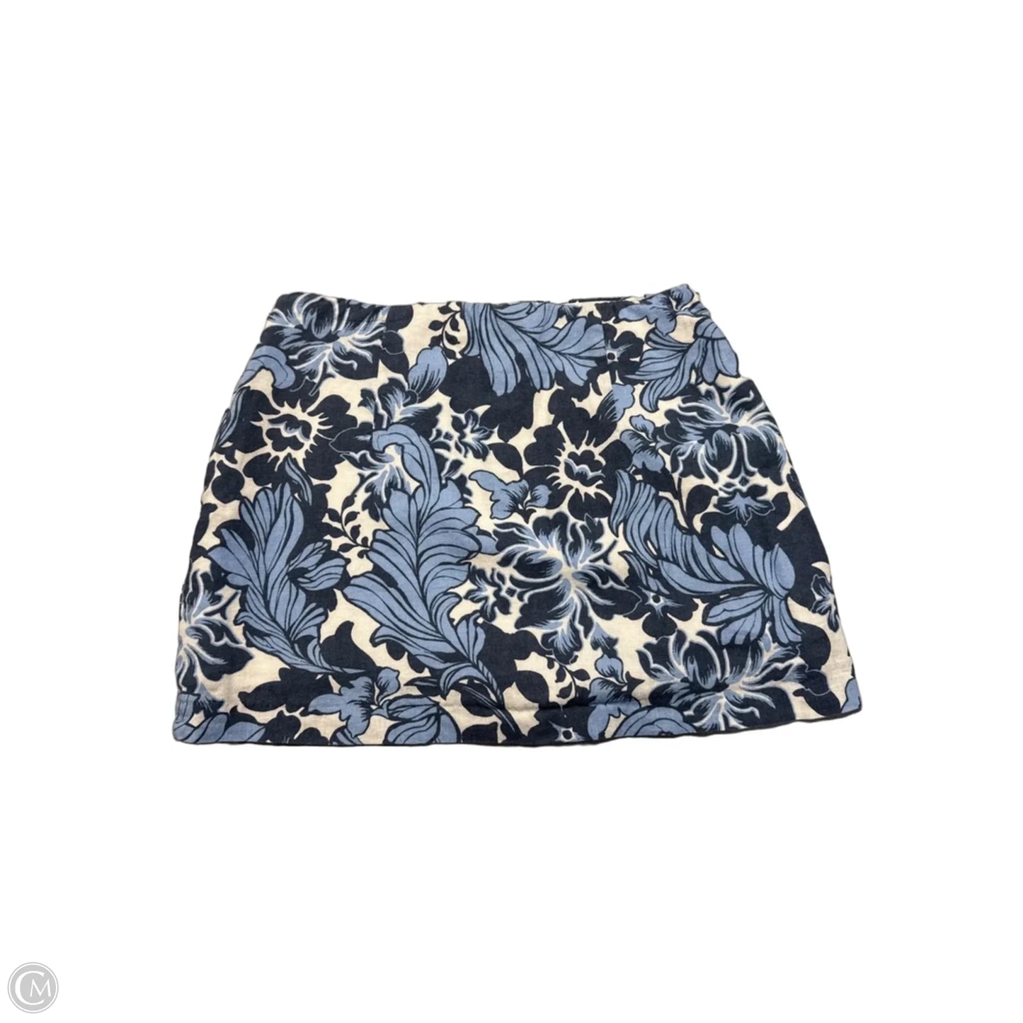 Skirt Mini & Short By Abercrombie And Fitch In Blue & White, Size: S
