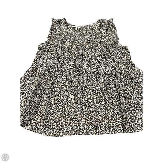 Top Sleeveless By Maurices In Animal Print, Size: Xl