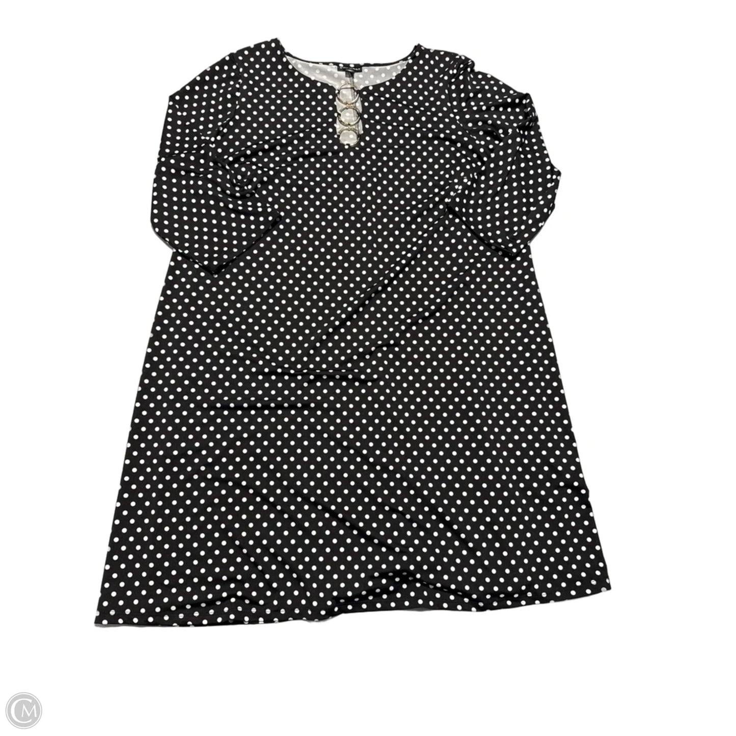 Dress Casual Short By Roz And Ali In Black & White, Size: 2x
