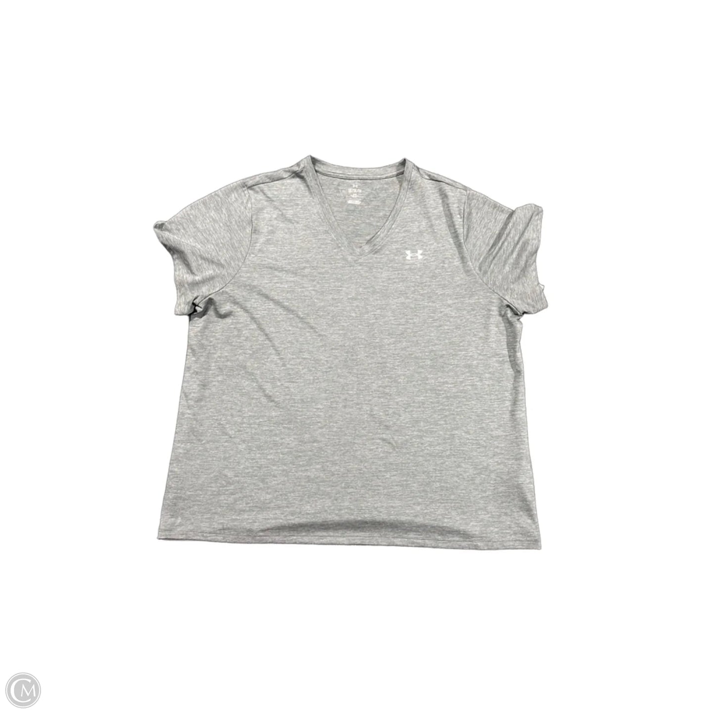 Athletic Top Short Sleeve By Under Armour In Grey, Size: 10