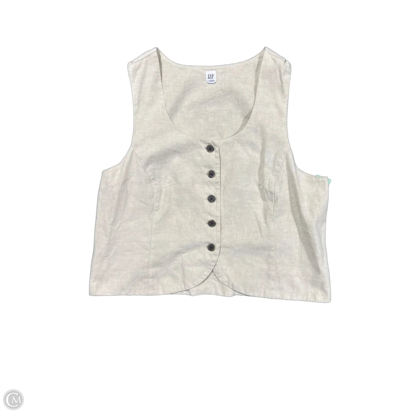 Top Sleeveless By Gap In Tan, Size: Xl