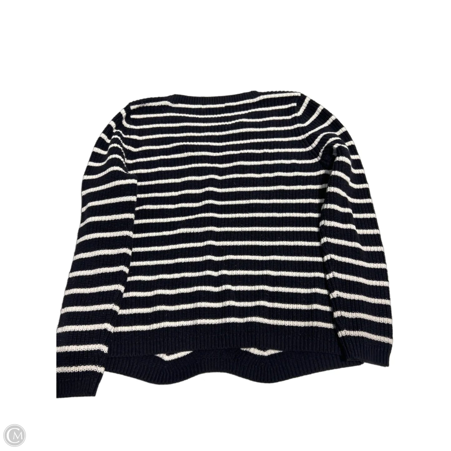 Sweater By Liz Claiborne In Blue & White, Size: M
