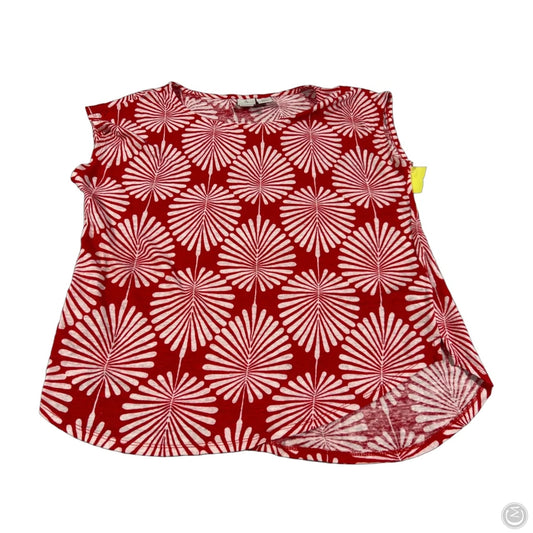 Top Short Sleeve By Joie In Red & White, Size: L
