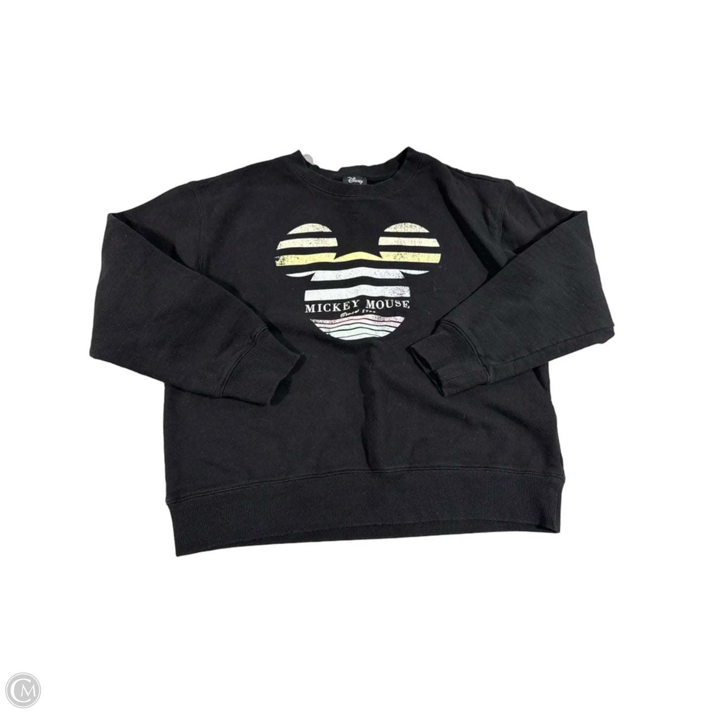 Top Long Sleeve By Disney In Black, Size: M