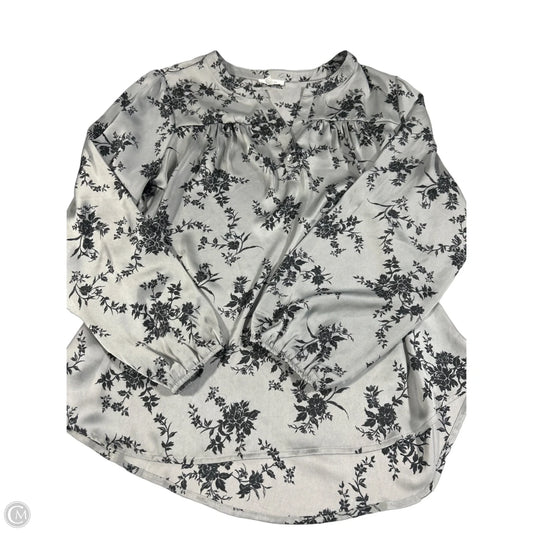 Top Long Sleeve By Maurices In Floral Print, Size: Xxl
