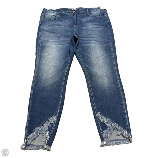 Jeans Straight By Kancan In Blue Denim, Size: 22
