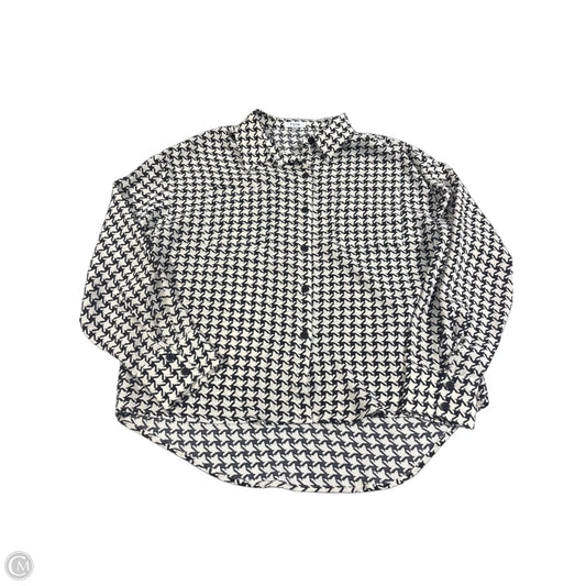 Top Long Sleeve By Fate In Black & White, Size: M