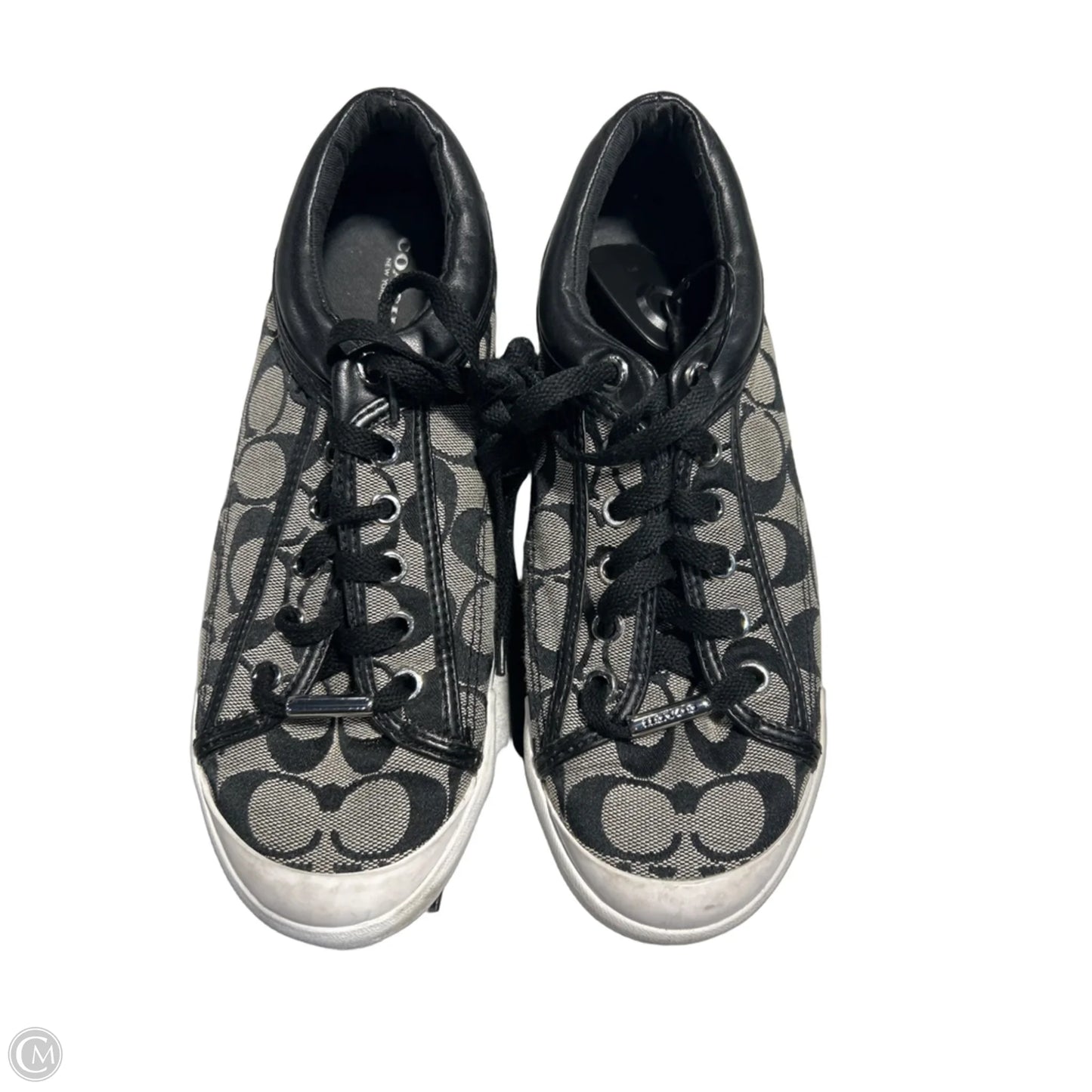 Shoes Designer By Coach In Black & Grey, Size: 8