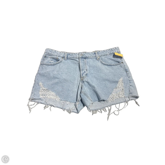 Shorts By H&m In Blue Denim, Size: 16