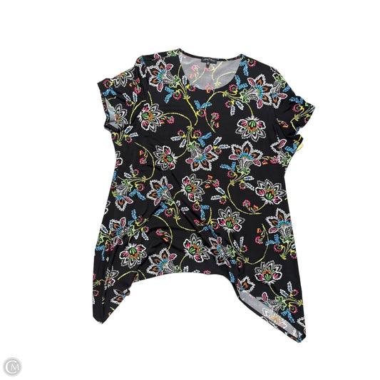 Top Short Sleeve By Slinky Brand In Multi-colored, Size: 3x
