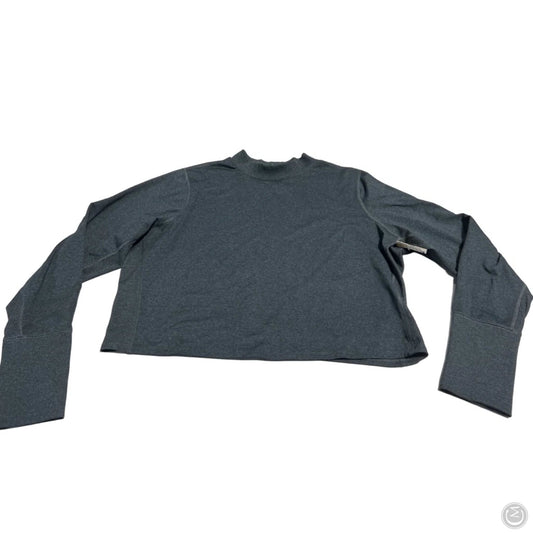 Athletic Top Long Sleeve Collar By Old Navy In Grey, Size: Xxl
