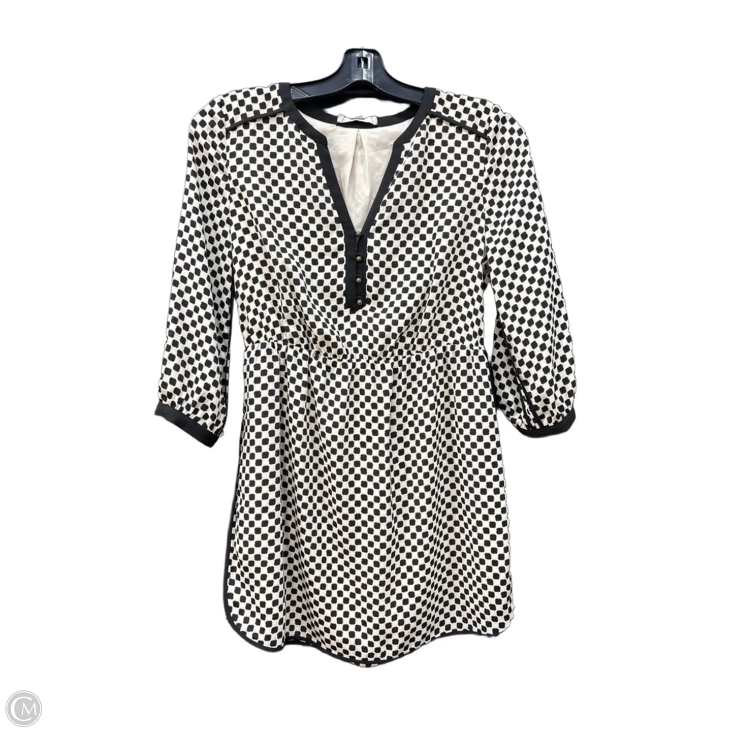 Dress Casual Short By Banana Republic In Black & Cream, Size: M