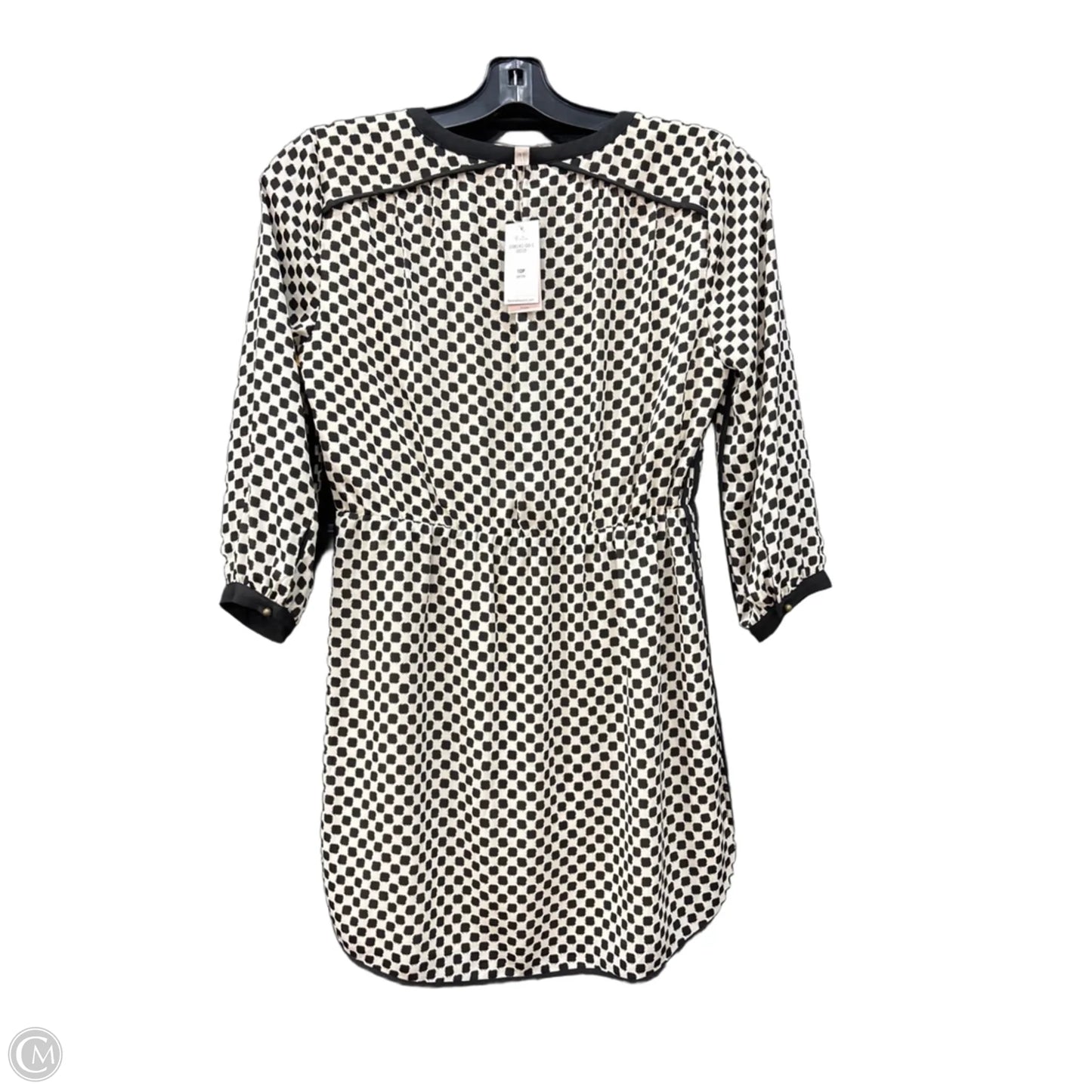 Dress Casual Short By Banana Republic In Black & Cream, Size: M