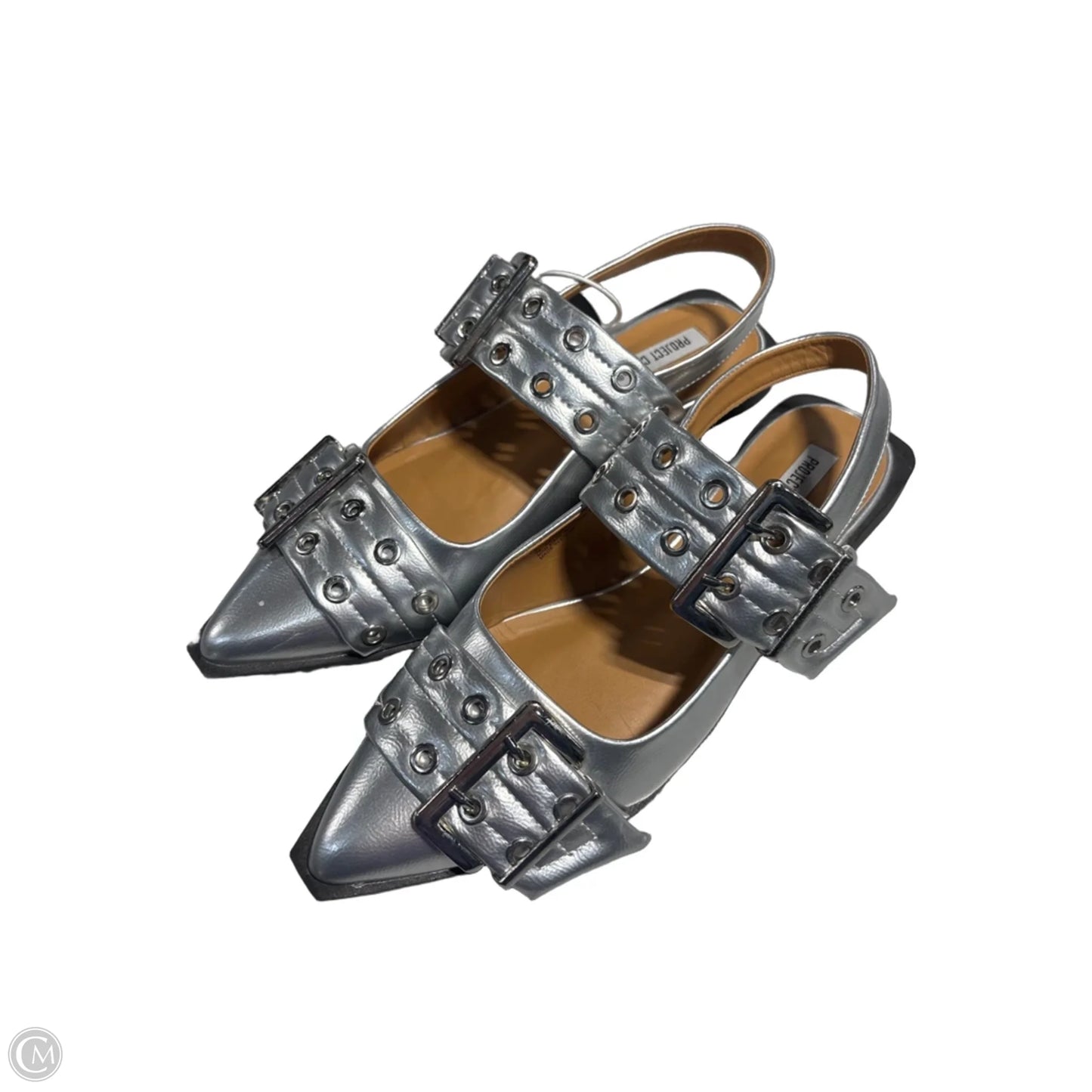 Shoes Flats By Cme In Silver, Size: 9