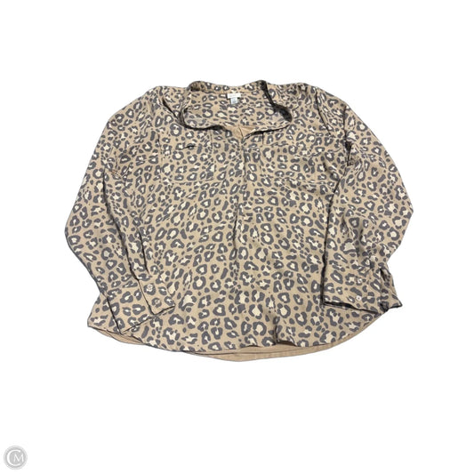 Top Long Sleeve By A New Day In Animal Print, Size: L
