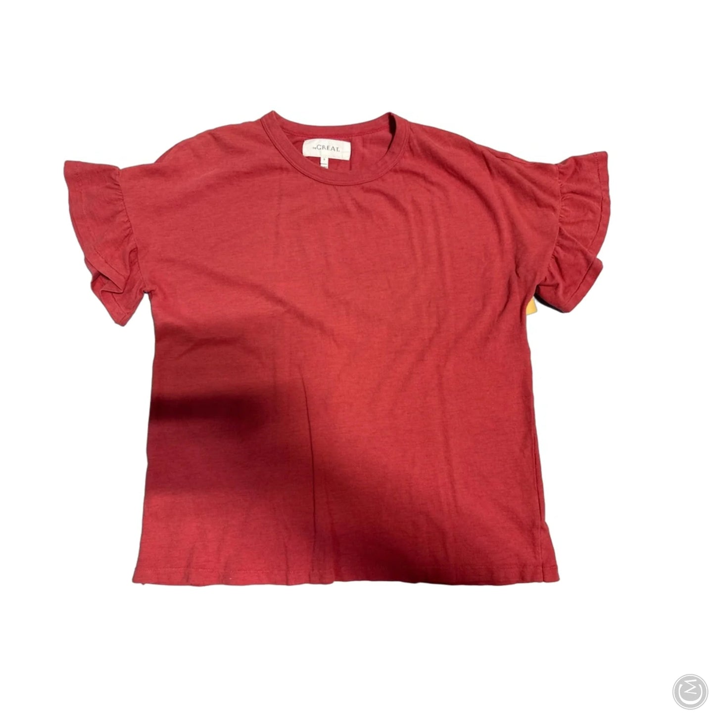 Top Short Sleeve By The Great. In Red, Size: Xs