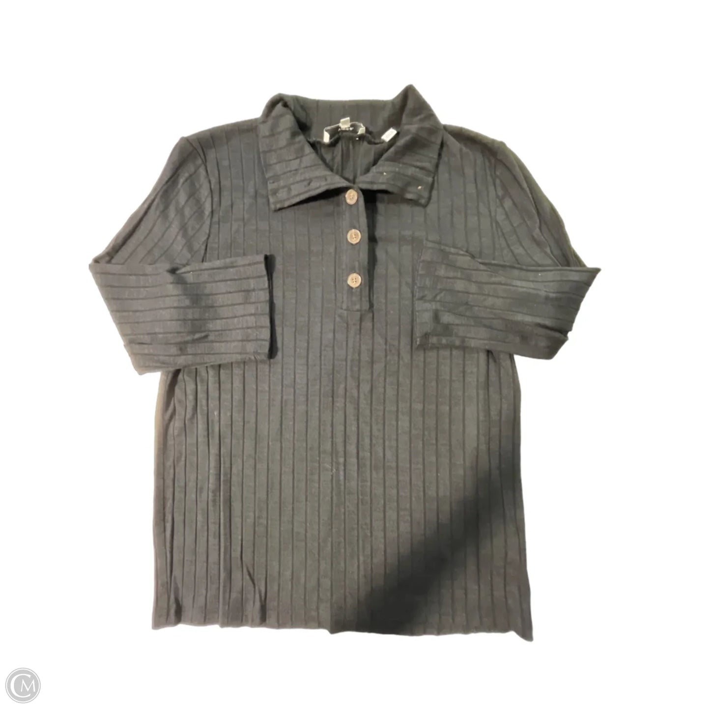 Top Long Sleeve By Vince In Black, Size: L