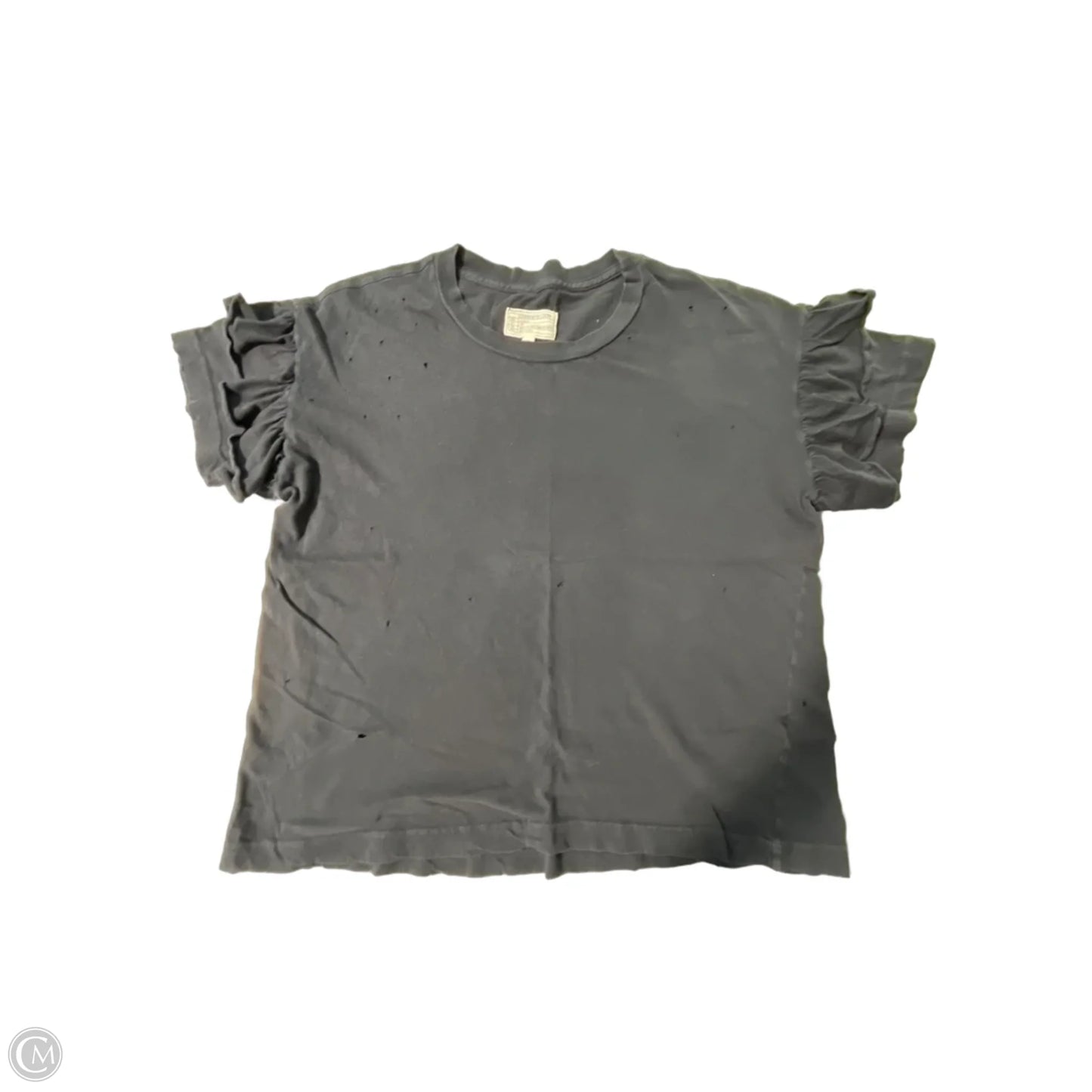 Top Short Sleeve By Curruit In Grey, Size: Xs