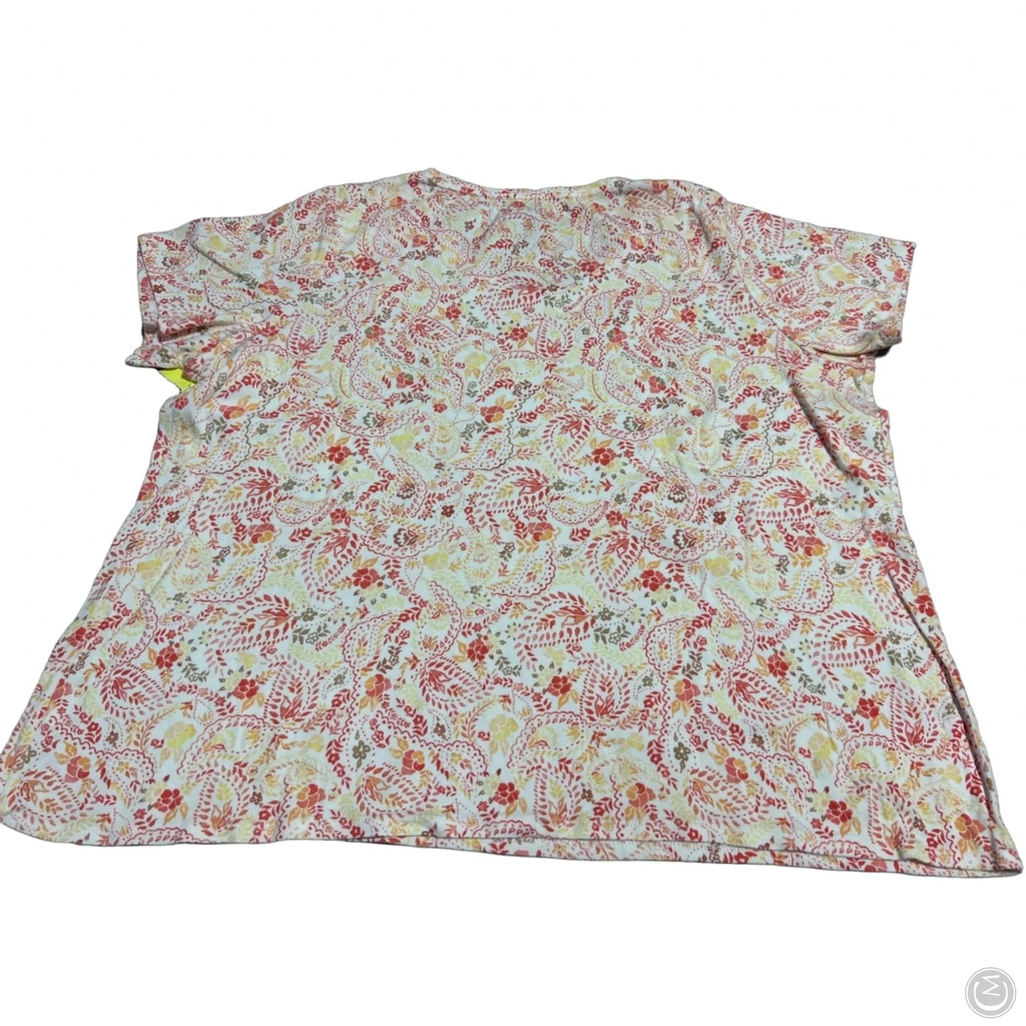 Top Short Sleeve By Croft And Barrow In Nautical Print, Size: 2x