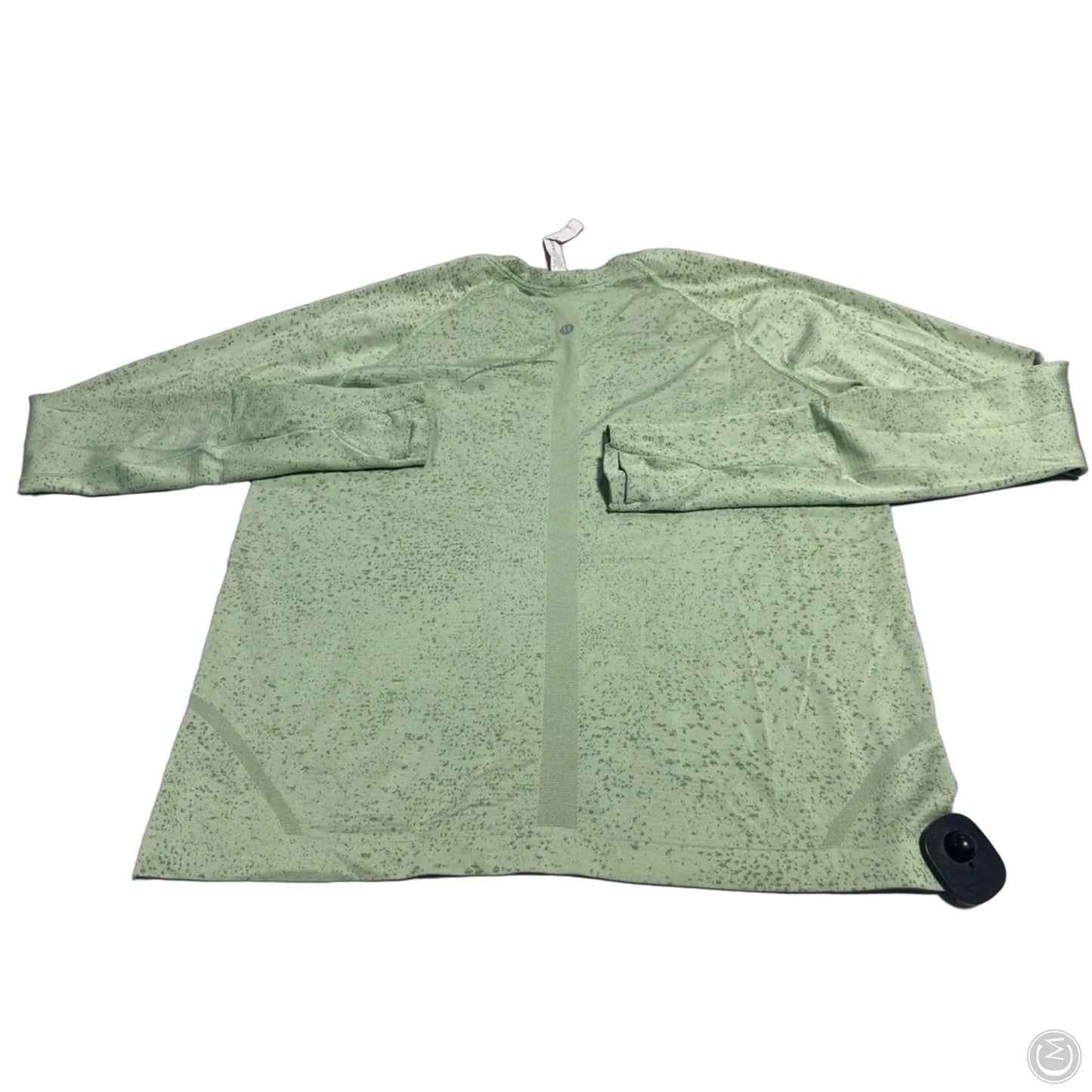 Athletic Top Long Sleeve Collar By Lululemon In Green, Size: 12