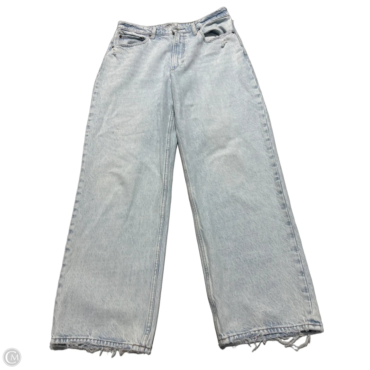 Jeans Straight By Abercrombie And Fitch In Blue Denim, Size: 12