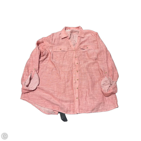 Top Long Sleeve By Maurices In Pink, Size: 3x