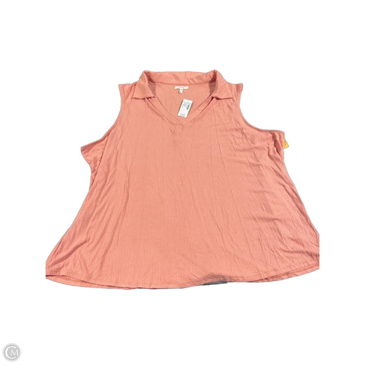 Top Sleeveless By Maurices In Coral, Size: 3x