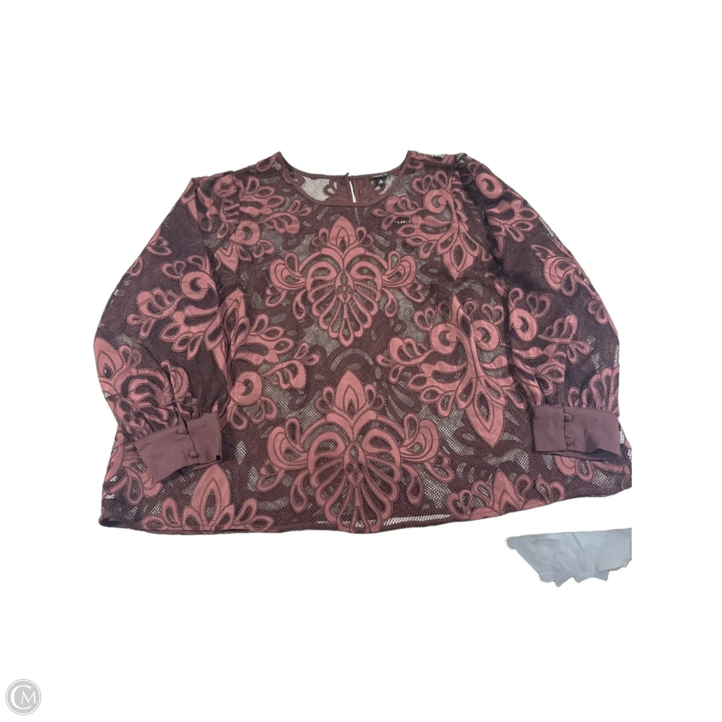 Top Long Sleeve By Torrid In Maroon, Size: 3x