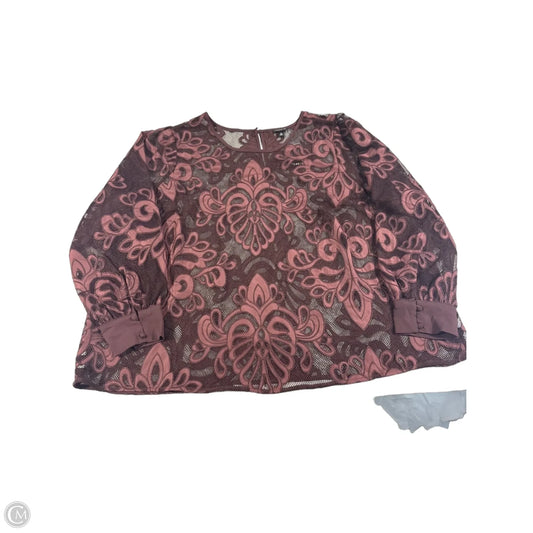 Top Long Sleeve By Torrid In Maroon, Size: 3x