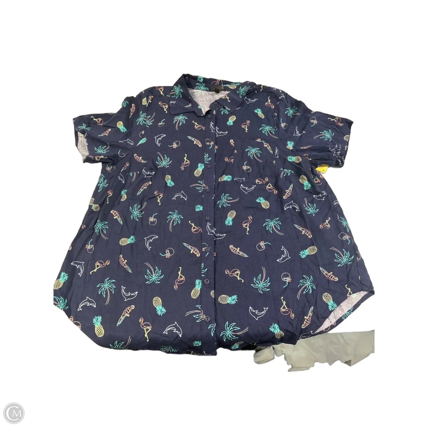 Top Short Sleeve By Torrid In Navy, Size: 2x