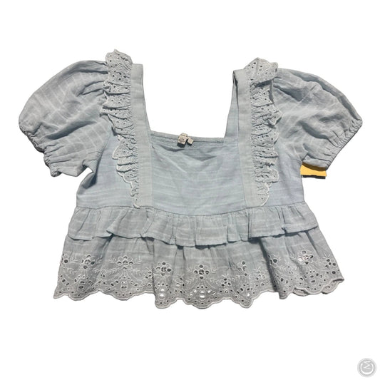 Top Short Sleeve By American Eagle In Blue, Size: L