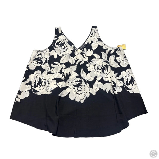 Top Short Sleeve By Lane Bryant In Black & White, Size: 1x